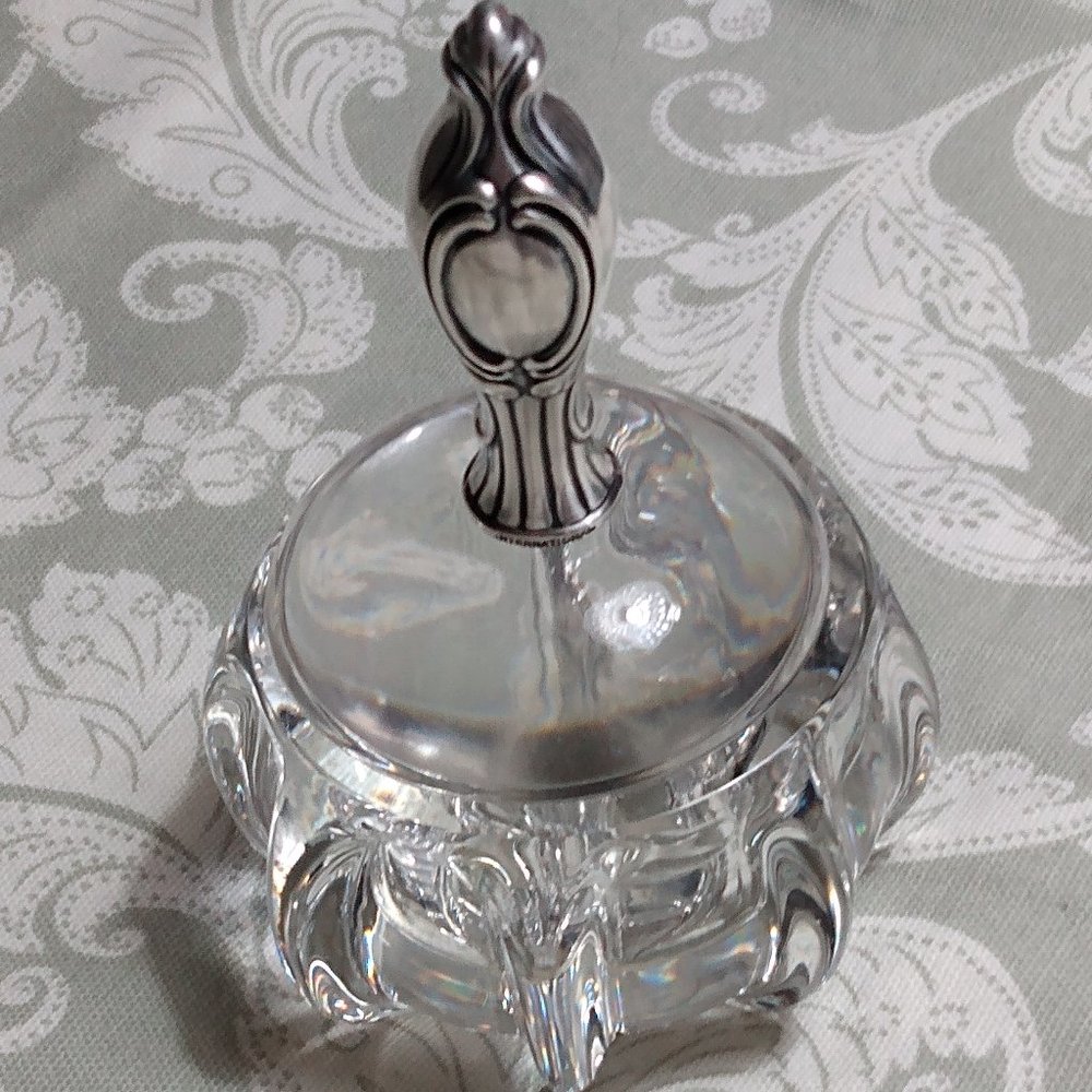 International Sterling Crystal Vanity Jar - Picture 1 of 14
